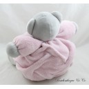 Plush bear KALOO Feather pink and gray Soft and soft creations 25 cm