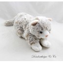 Gatto di peluche SOFT FRIENDS gattino beige screziato marrone occhi azzurri 22 cm