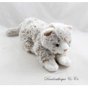 Gato de peluche SOFT FRIENDS gatito beige moteado marrón acostado ojos azules 22 cm