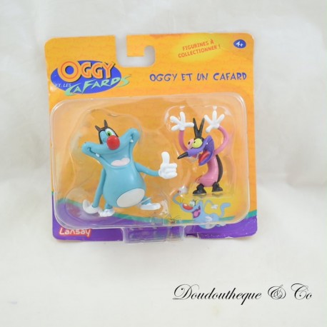 Oggy figures and a cockroach LANSAY cartoon hero