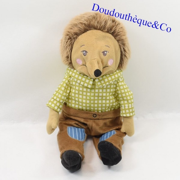 Peluche riccio IKEA camicia a quadri verde rosso gilet 40 cm