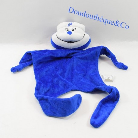 Doudou plat Chaco la mascotte de la Chorale de Roanne Basket bleu 48 cm