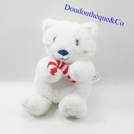 Plüschbär SERGEANT MAJOR Weihnachtsgerste Zucker weiß rot Krone 18 cm Plüschbär SERGEANT MAJOR Weihnachtsgerste Zucker weiß rot Krone 18 cm