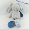 Plush Galopin rabbit TAPE A L'OEIL Tao blue and gray 35 cm