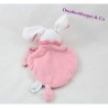 Doudou flat rabbit BABY NAT' Luminescent pink star shines in black 23 cm