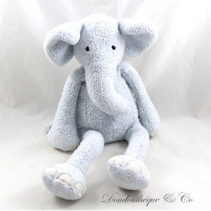 Plüschelefant ZARA HOME himmelblau bestickte Augen 35 cm