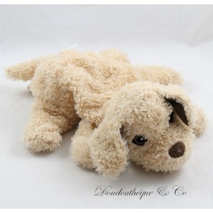 Doudou Puppenhund IKEA Hundtass beige lockiges Haar 26 cm