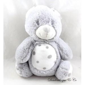 Plush bear NAZARENO GABRIELLI gray white polka dots gray T&R baby 24 cm