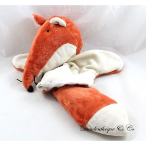 Doudou fox puppet NATURE AND DISCOVERIES orange and beige 25 cm