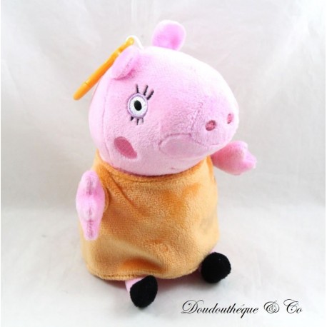 Plüsch Schlüsselanhänger Peppa Schwein P.M.I Kinder Welt orange Kleid 20 cm Plüsch Schlüsselanhänger Peppa Schwein P.M.I Kinder Welt orange Kleid 20 cm