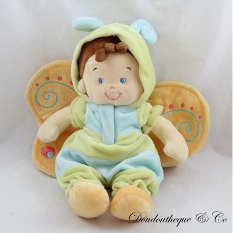 Peluche poupée lutin NICOTOY Déguisé en papillon