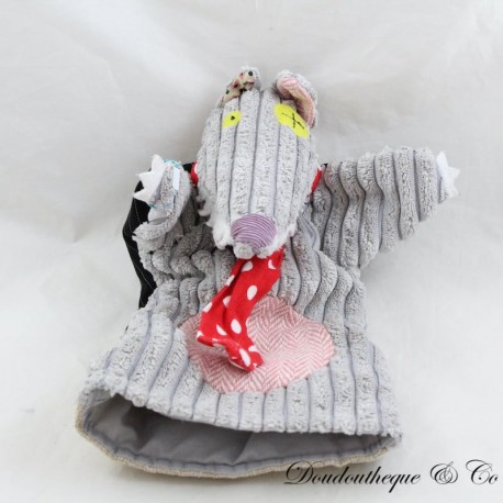 Doudou Marionettenwolf Bigbos LES DEGLINGOS gris Doudou Marionettenwolf Bigbos LES DEGLINGOS gris