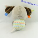 Plush dog BRIGHT STARTS multicolored and ribbons 22 cm