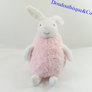 Conejo de peluche ATMOSPHERA blanco rosado sentado 24 cm