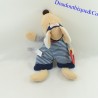 Plüschhund SIGIKID blau-weiß Rassel-Beißring 30 cm