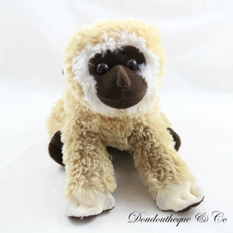 Peluche singe ouistiti beige marron