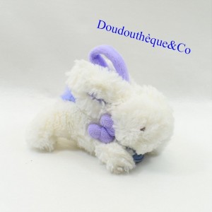 Doudou lapin DOUDOU ET COMPAGNIE Pompon bleu 12 cm