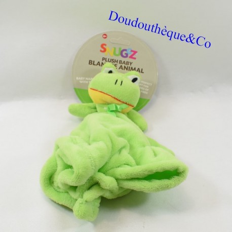Froschdecke SNUGGZ grün und gelb mit Satinknoten 40 cm NEU Froschdecke SNUGGZ grün und gelb mit Satinknoten 40 cm NEU