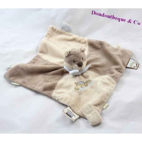 Leon NOUKIE'S Oscar and Leon blue train squirrel flat blanket Leon NOUKIE'S Oscar and Leon blue train squirrel flat blanket