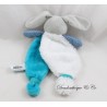 Flaches Kaninchen Kuscheltier BABY NAT' Poupi blaue Tupfen weiß BN0415 29 cm