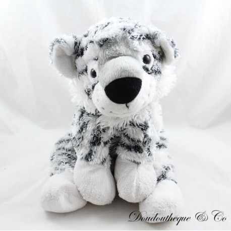 Plush white tiger striped long hair