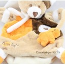 Burattino orsacchiotto BABY NAT' con orsetto arancio marrone beige 26 cm