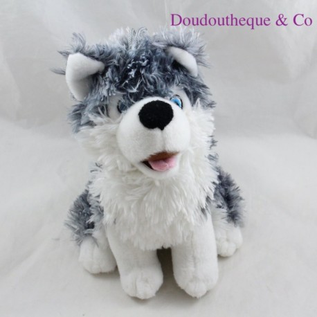 Peluche cane husky SANDY grigio bianco