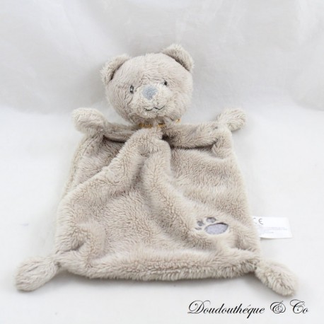 Doudou Flachbär NICOTOY Rechteck braun taupe Aufdruck Simba Spielzeug 23 cm Doudou Flachbär NICOTOY Rechteck braun taupe Aufdruck Simba Spielzeug 23 cm
