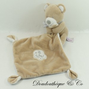 Doudou handkerchief bear POMMETTE Intermarché my little star 34 cm