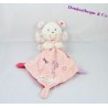 Doudou fazzoletto orso ZIGOMO farfalla angelo fiore rosa 20 cm