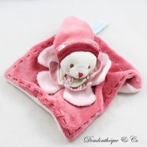 Mini coperta piatta Minouchette gatto PELUCHE E COMPAGNIA rosa Les Z'amigolos 15 cm