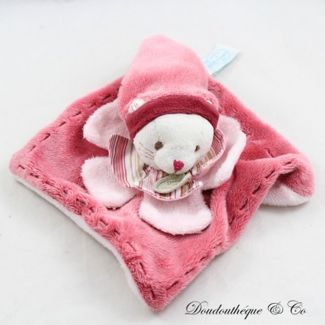 Mini manta plana Minouchette gato PELUCHE Y COMPAÑÍA rosa Les Z'amigolos 15 cm