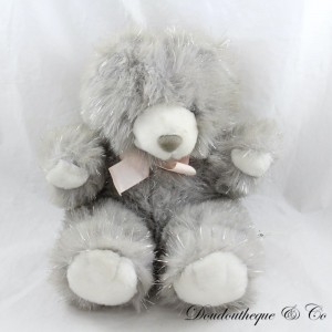 Peluche ours JADE SOFT TOYS gris brillant