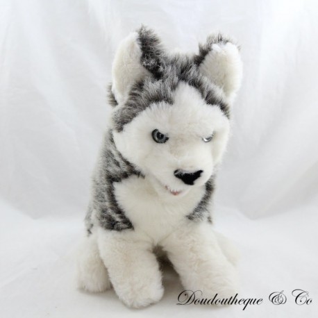 Plush dog ANIMA Husky gray white