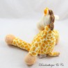 Peluche girafe BABY NAT' tâches orange jaune beige 28 cm