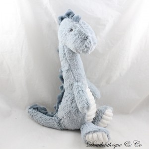 Peluche dinosaure HAPPY HORSE gris blanc 40 cm