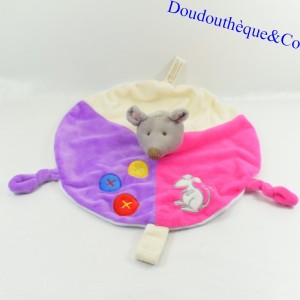 Flat blanket round mouse RODADOU RODA pink purple 30 cm