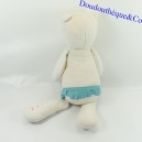 Peluche sonore ours MYHUMMY My hummy beige jupe bleue 42 cm