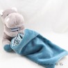 Doudou handkerchief Bazile hippopotamus BABY NAT' Bazile and Zoé blue gray BN0570