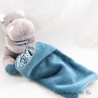 Doudou Taschentuch Bazile Nilpferd BABY NAT' Bazile und Zoé blaugrau BN0570