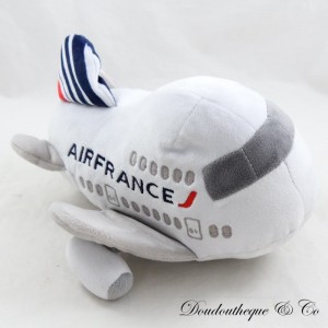 Peluche sonore avion AIR FRANCE blanc bleu