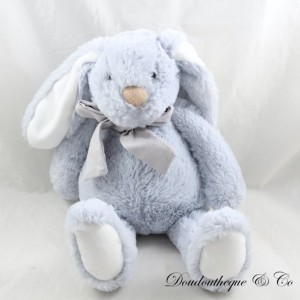 Plush rabbit ATMOSPHERA blue gray knot at the neck