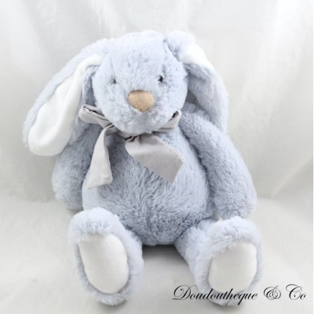 Plush rabbit ATMOSPHERA blue gray knot at the neck Plush rabbit ATMOSPHERA blue gray knot at the neck