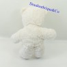 Campana in peluche vintage orso bianco 25 cm