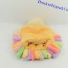 Puppet cuddly toy cat KALOO feather with pastel fringes 21 cm