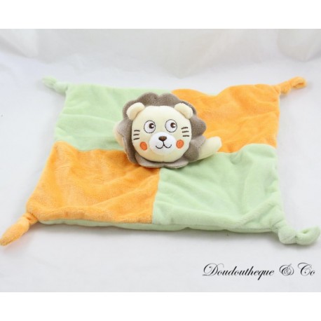 Flaches Kuscheltierlöwe KIMBALOO orange grün Flaches Kuscheltierlöwe KIMBALOO orange grün