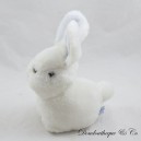 Small plush rabbit JACADI white sitting