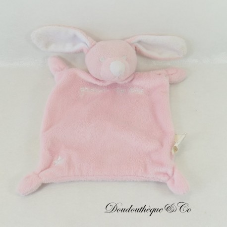 Doudou flaches Kaninchen WEIZENKORN rosa weißer Stern 20 cm