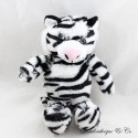 Peluche tigre FERRERO KINDER noir et blanc rayures 24 cm