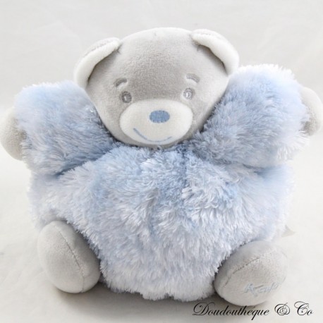 Doudou Kugelbär KALOO Fell Fell blau grau 16 cm